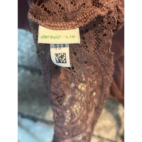 Aerie L/G Lace Bralette With Adjustable Straps In Mauve - Picture 5 of 6
